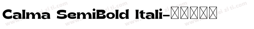 Calma SemiBold Itali字体转换